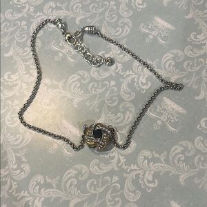 Brighton Silver and Gold Necklace with Ornate Pendant